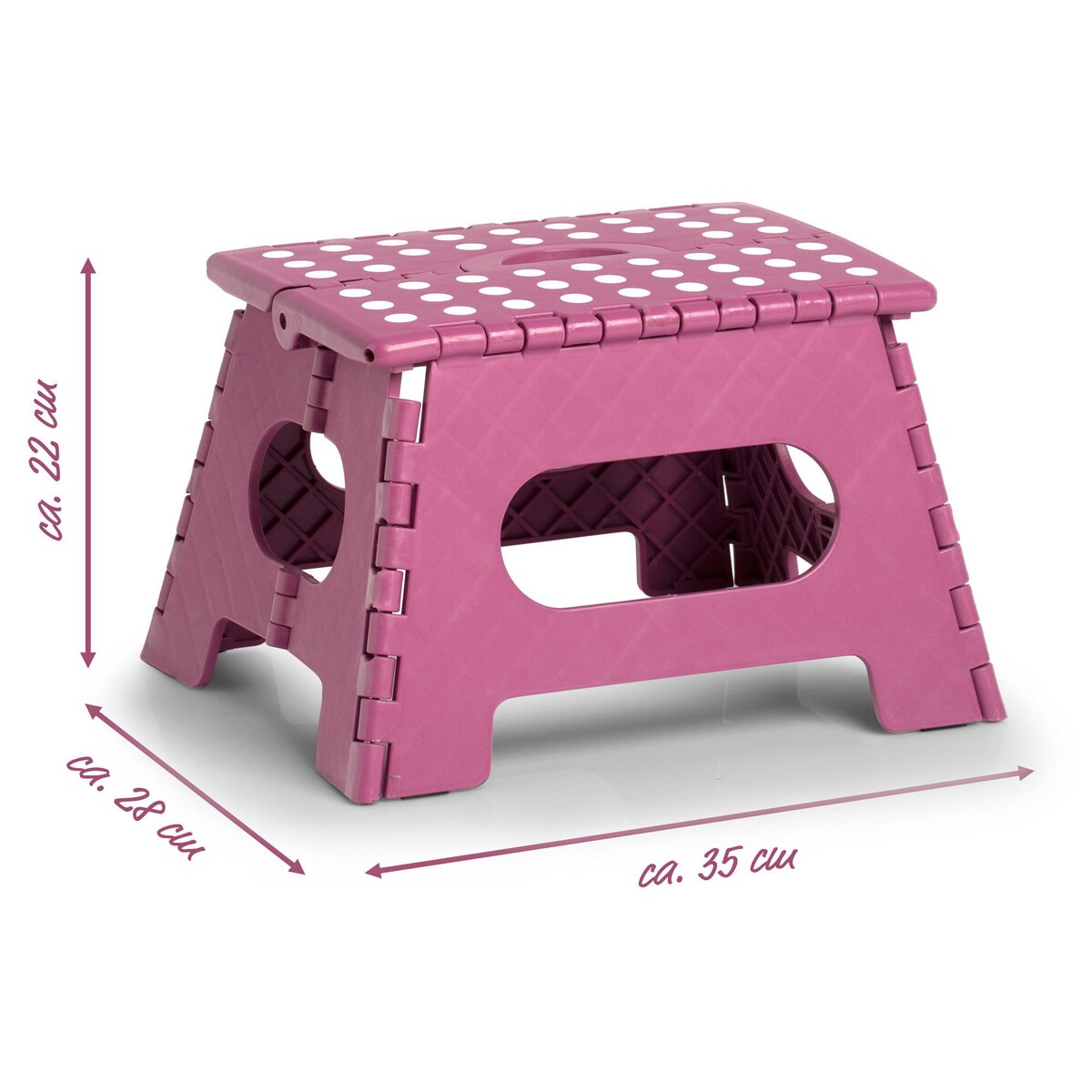 Stołek antypoślizgowy składany, 35 x 28 x 22 cm, ZELLER