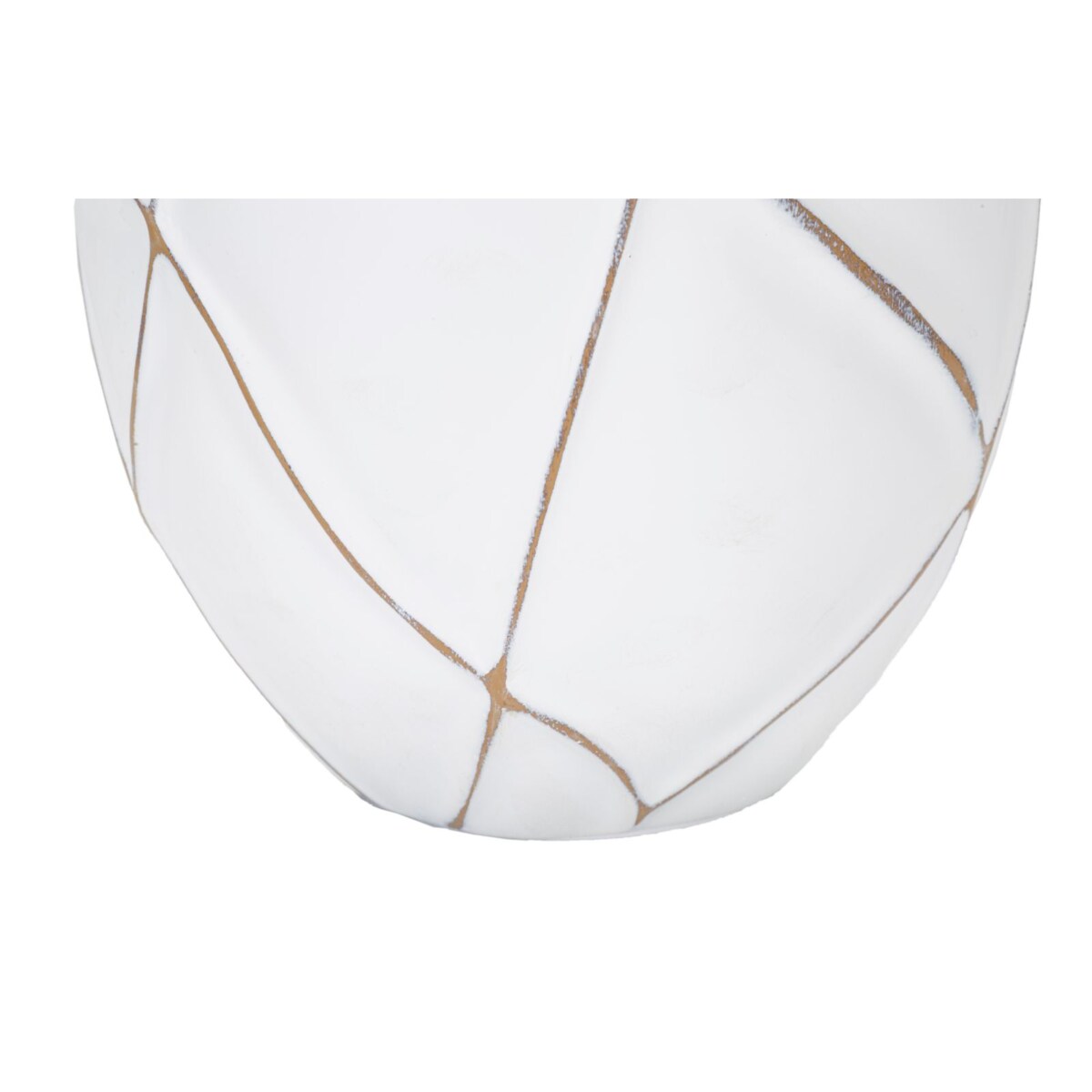 Lampa stołowa Lines, kolor bielony i brązowy, żywica syntetyczna i żelazo, 35 x 35 x 60 cm, 1 x E27, max. 40 W, do salonu i sypialni, Mauro Ferretti