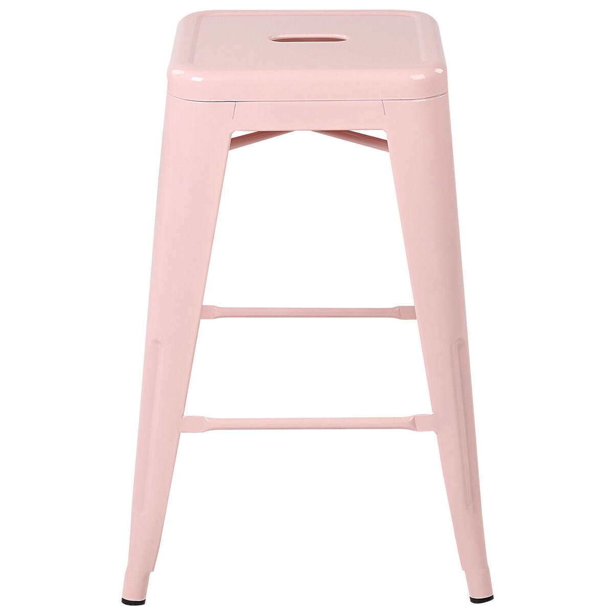 Zestaw 2 stołków barowych stalowych 60 cm różowy CABRILLO