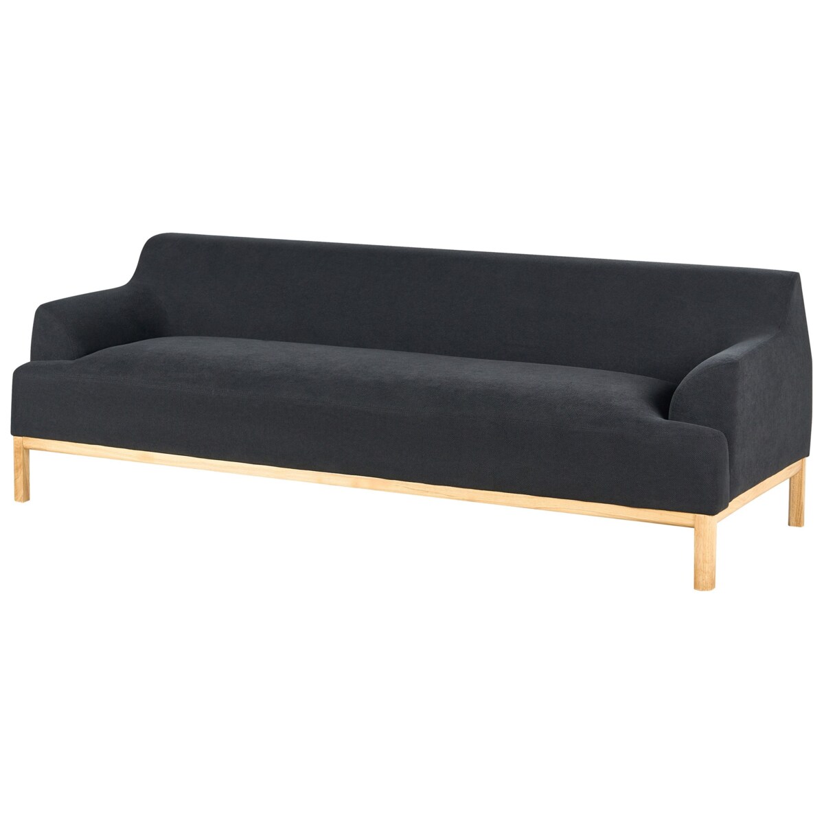 Sofa 3-osobowa czarna SOSJO