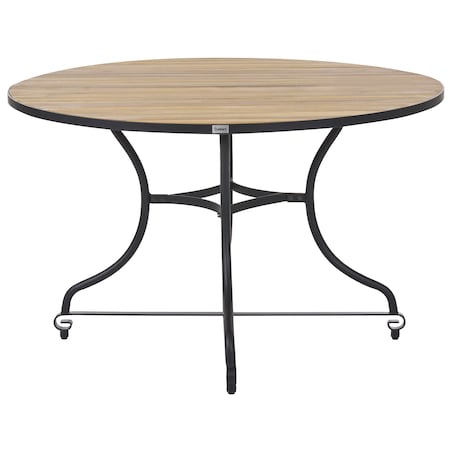 Stół ogrodowy LASCARI 120 cm 120 cm Drewno akacjowe Jasnobrązowy