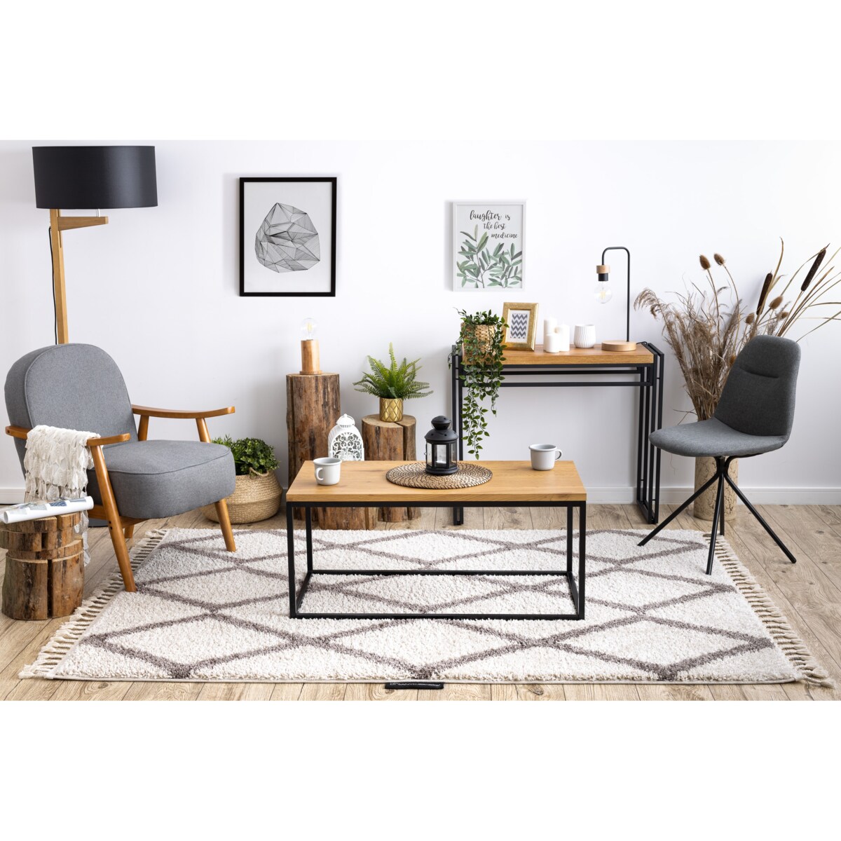 Dywan BERBER TROIK krem Frędzle berberyjski 120x170 cm