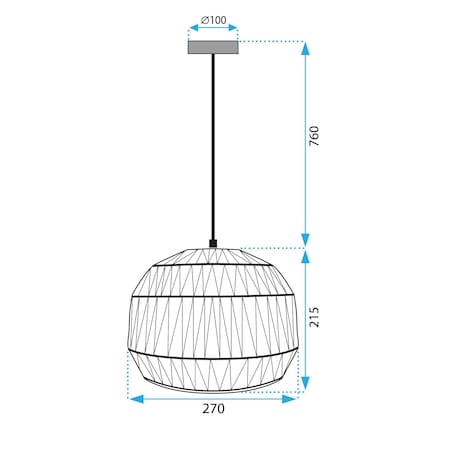 Lampa Wisząca Boho APP1291-1CP Beż