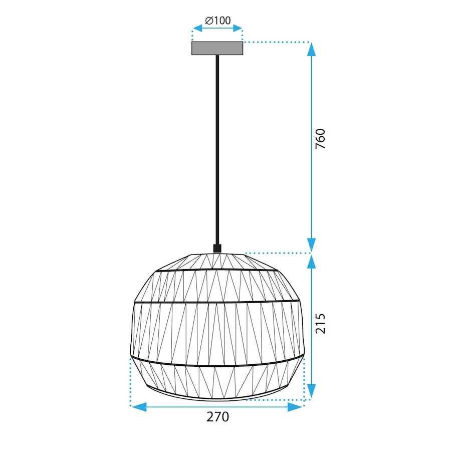 Lampa Wisząca Boho APP1291-1CP Beż