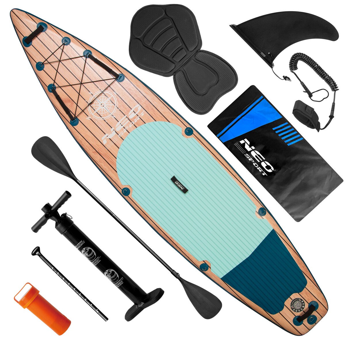 Deska SUP do pływania pompowana Paddle Reefbreak 350cm Neo-Sport ZESTAW
