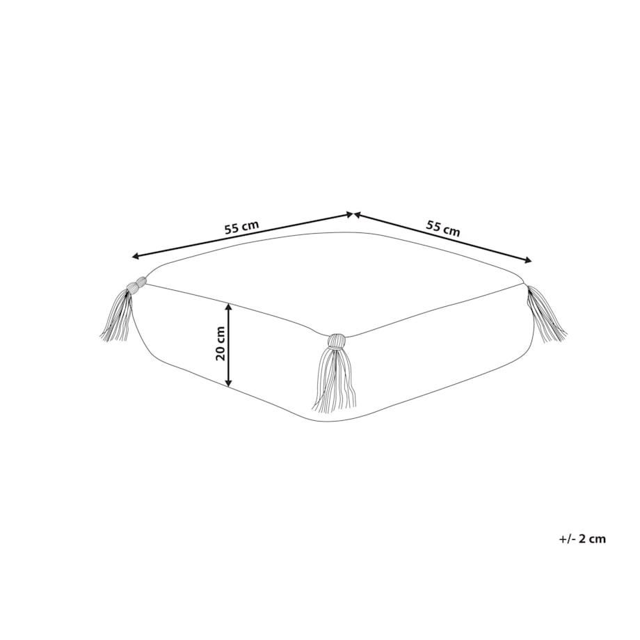Poduszka podłogowa bawełniana 55 x 55 x 20 cm biała SEERANI