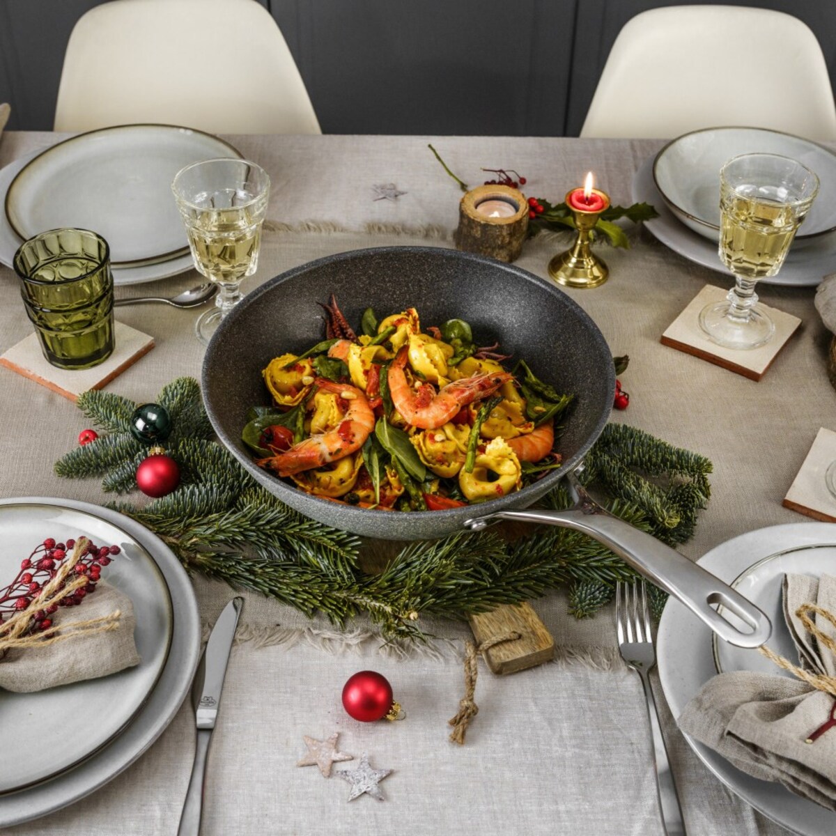 Wok indukcyjny Ballarini Salina Granitium - 30 cm