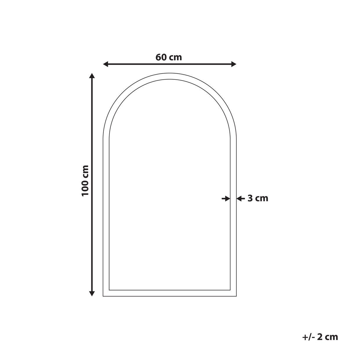 Lustro łazienkowe LED SUIN 60 cm 100 cm Zielony