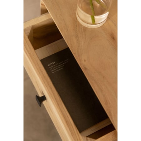 Szafka stolik nocny drewno mango, naturalny, Ferni, 40x35 cm