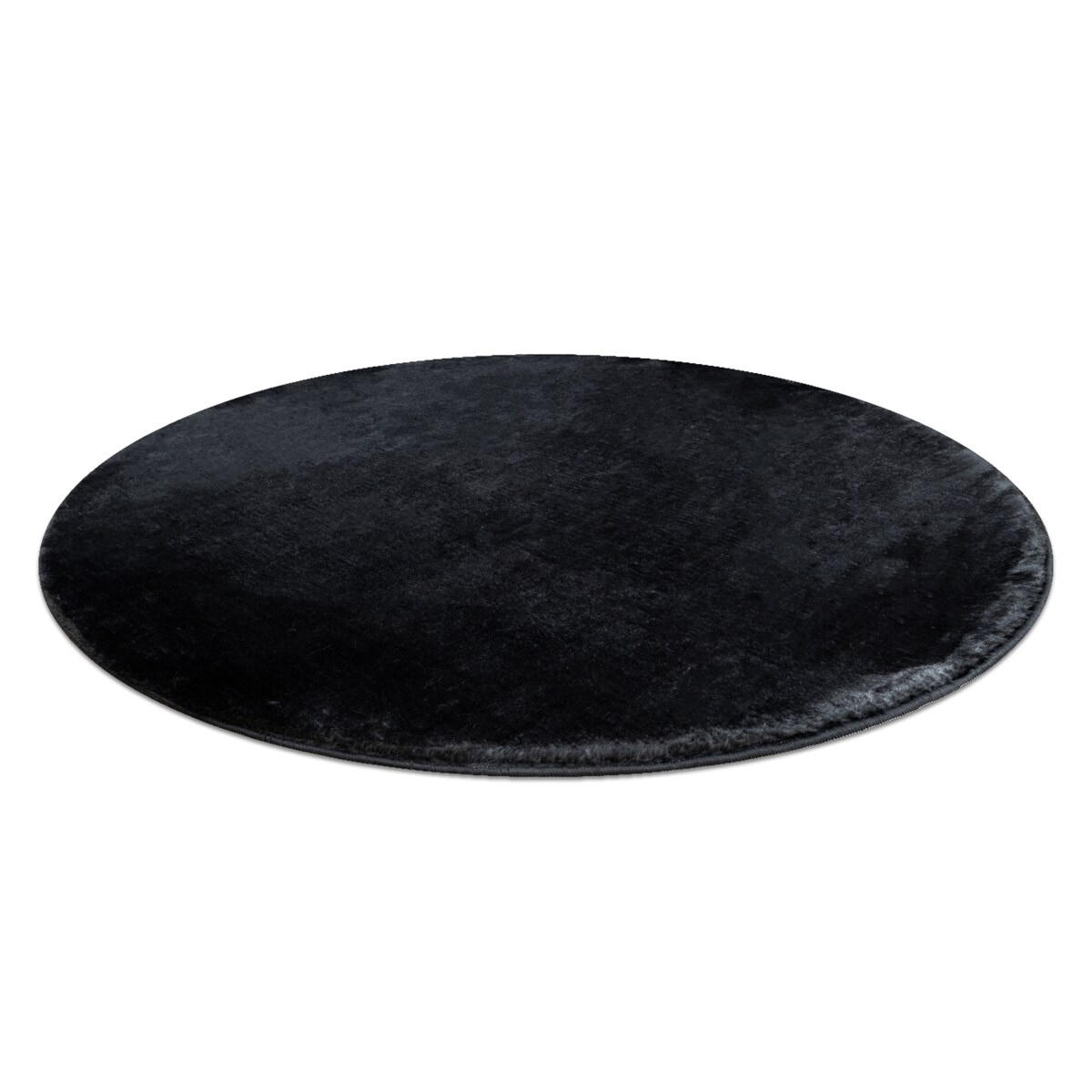 Dywan VISCO koło ciemnoszary 5 pluszowy, koło 120 cm