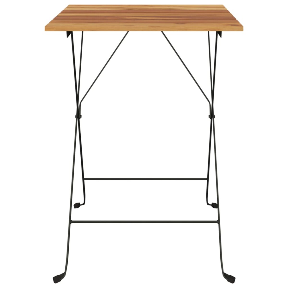 vidaXL Składany stolik bistro, 55x54x71 cm, lite drewno tekowe i stal