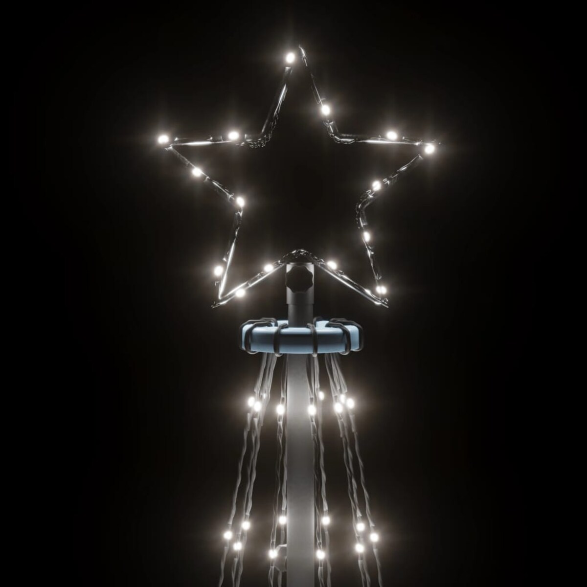 vidaXL Choinka z kołkiem gruntowym, 108 zimnych białych LED, 180 cm