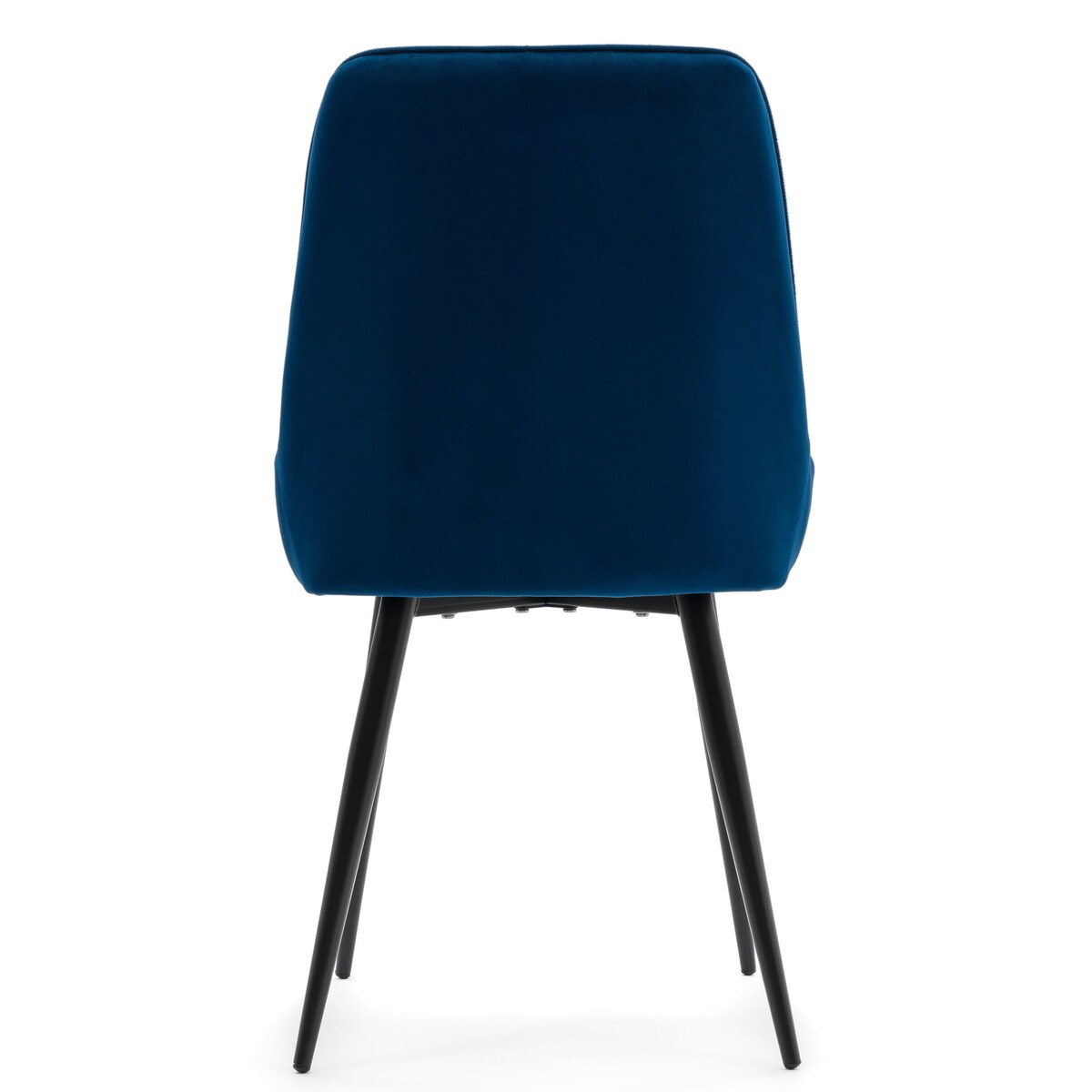 Krzesło tapicerowane welurowe do salonu jadalni nowoczesne glamour LUCA granatowa
