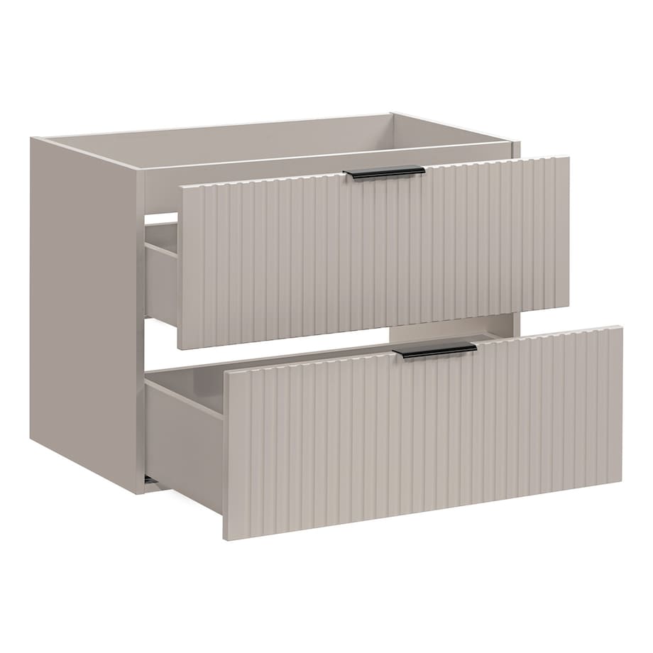 Komoda szafka łazienkowa ryflowana kaszmir Noto