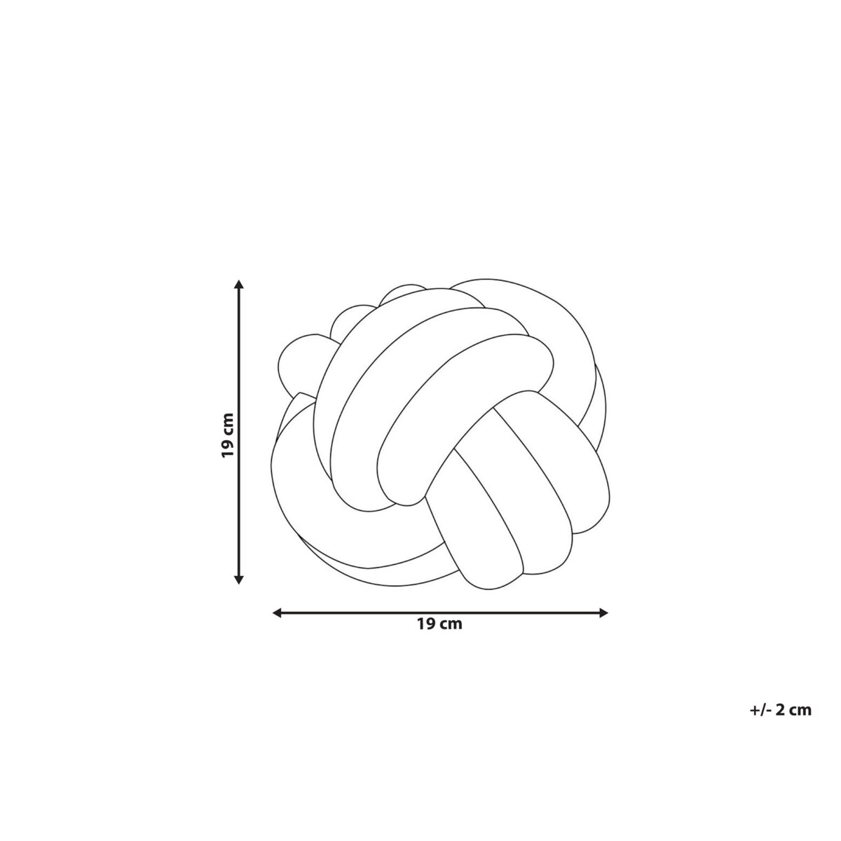 Poduszka dekoracyjna boucle supeł 19 x 19 cm żółta MALNI