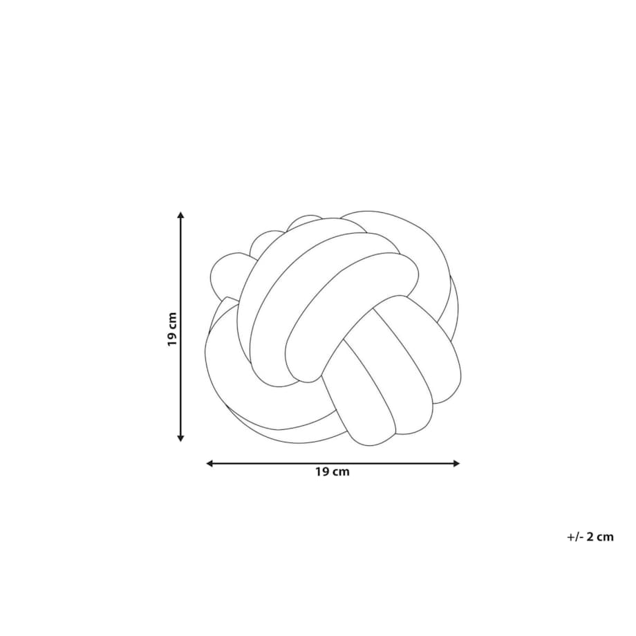 Poduszka dekoracyjna boucle supeł 19 x 19 cm żółta MALNI