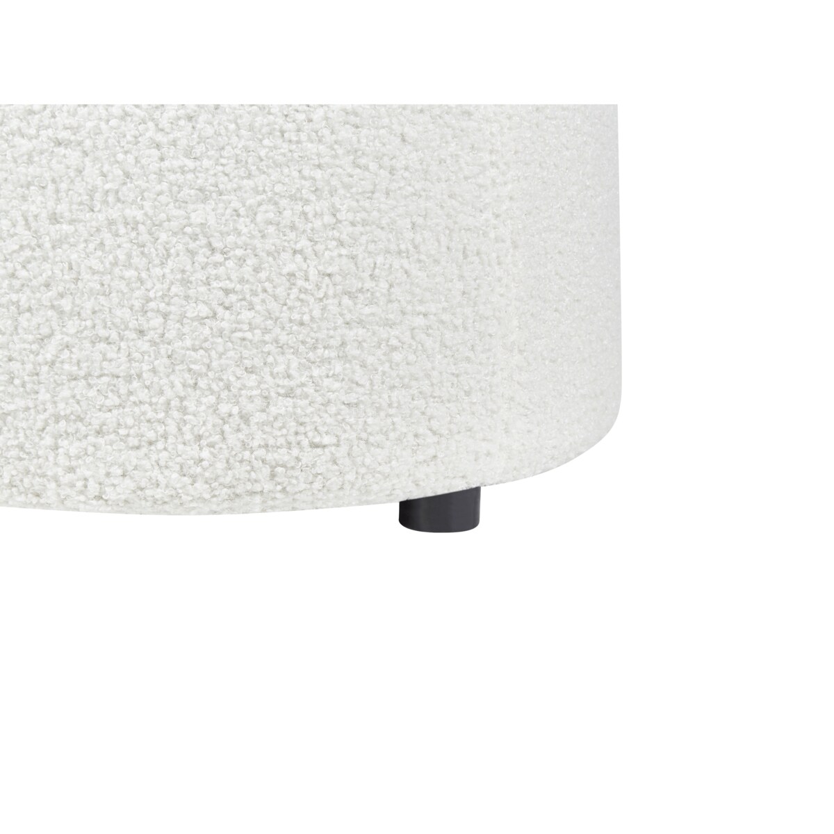 Puf ze schowkiem MARYLAND Boucle Złamana biel 38 cm 38 cm 40 cm