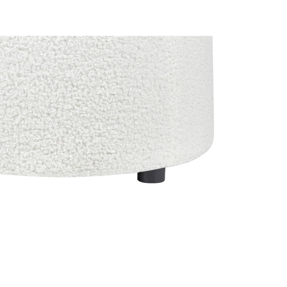 Puf ze schowkiem MARYLAND Boucle Złamana biel 38 cm 38 cm 40 cm