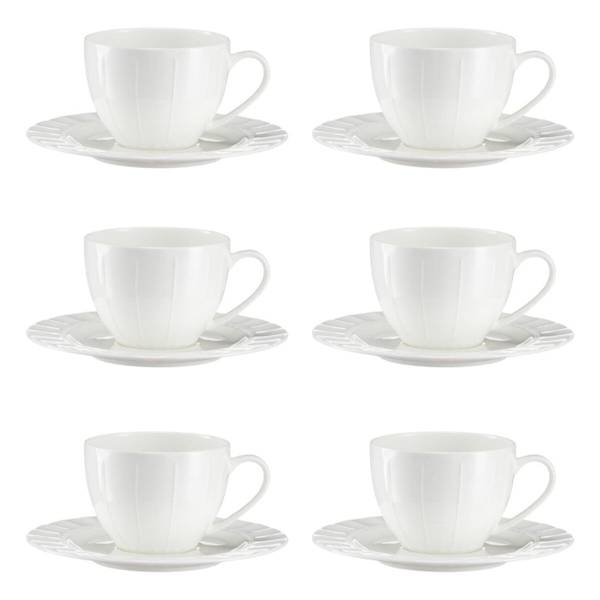 VILLA ITALIA Komplet filiżanek porcelanowych 260 ml 6 sztuk MATTINA