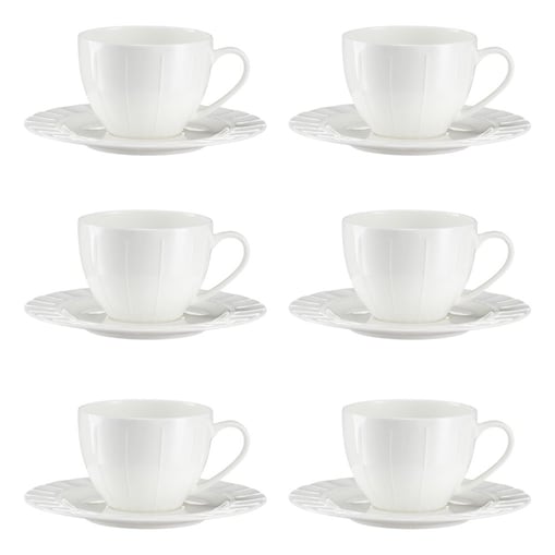 VILLA ITALIA Komplet filiżanek porcelanowych 260 ml 6 sztuk MATTINA