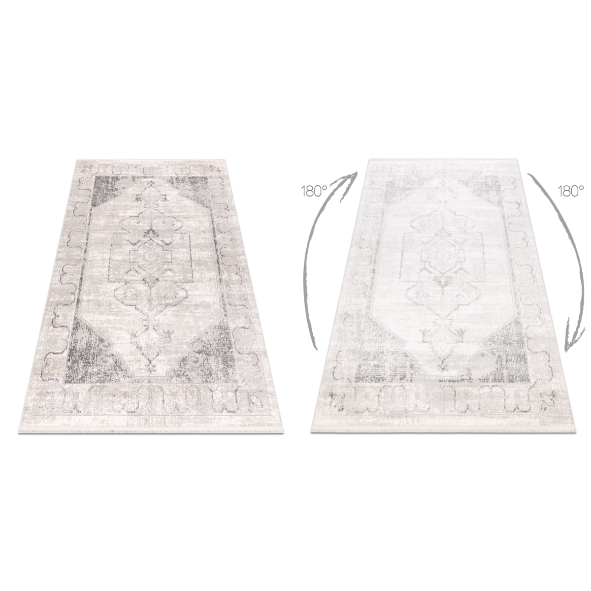 Dywan DISTIN 0107B szary / jasnoszary / 160x230 cm