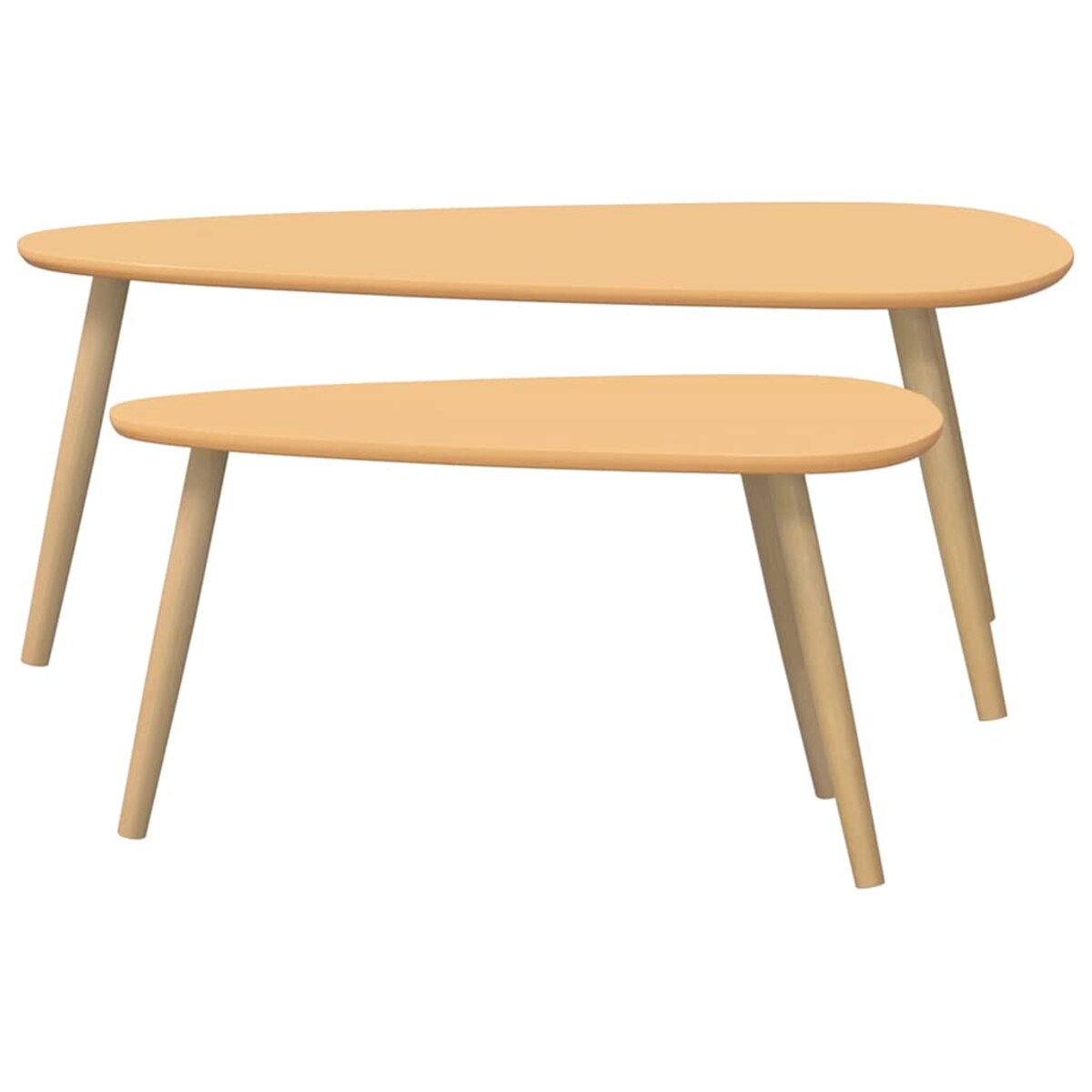 vidaXL Zestaw stolików kawowych, 2 szt., brązowy, lite drewno sosnowe