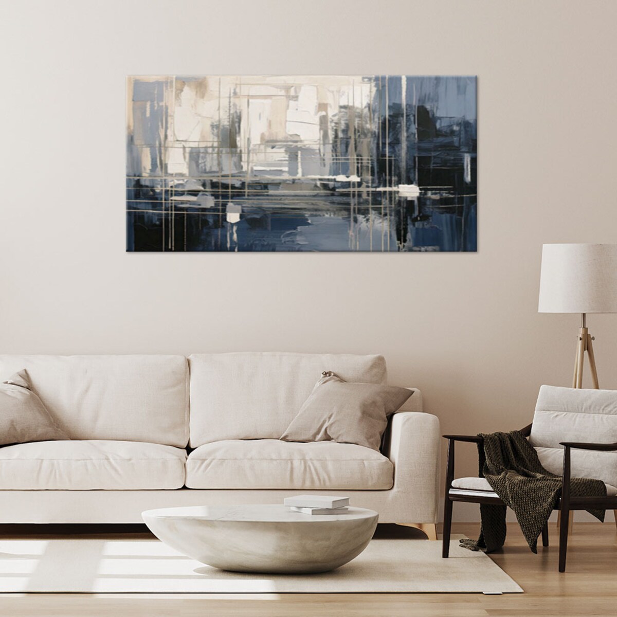 Feeby Obraz do sypialni, Abstrakcja Geometryczna Linie 120x60