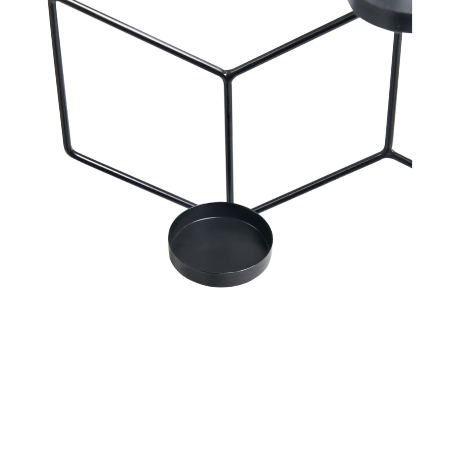 Świecznik wiszący TAROUCA Metal 31 cm Czarny