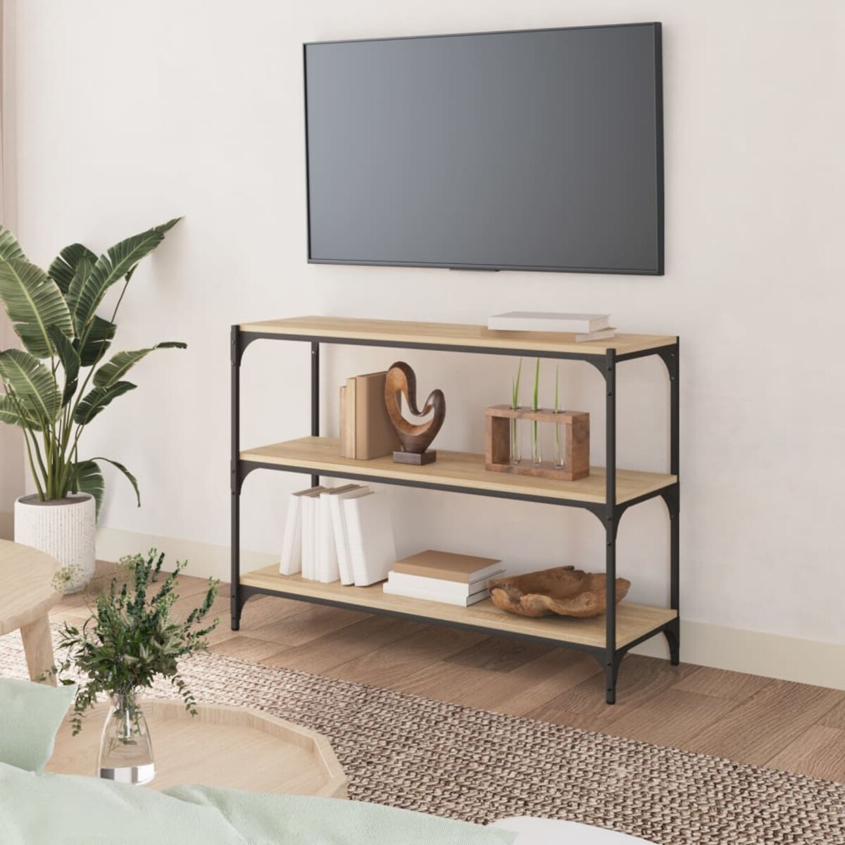 vidaXL Regał na książki, dąb sonoma, 100x33x70,5 cm