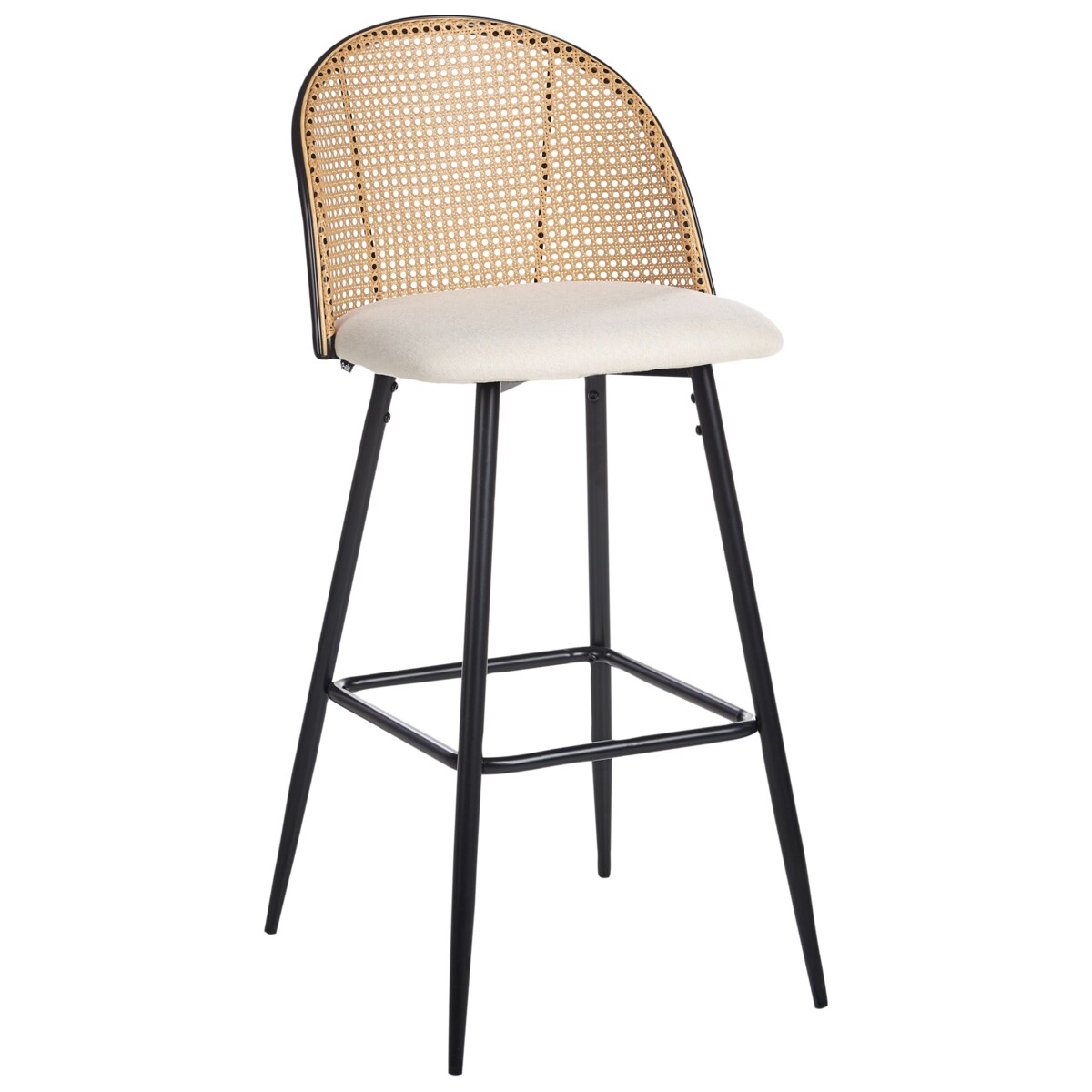 Zestaw 2 krzeseł barowych CORNELL Metal Czarny