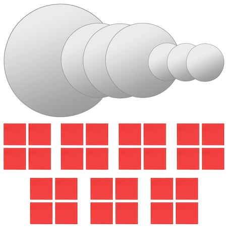 vidaXL Zestaw 7 okrągłych luster ściennych, szklanych