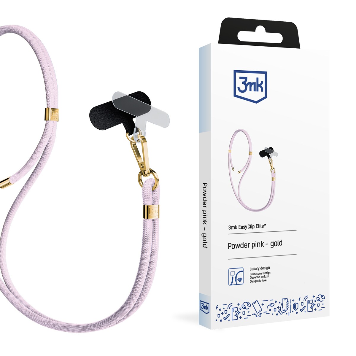 Smycz do telefonu - 3mk EasyClip Elite Pink