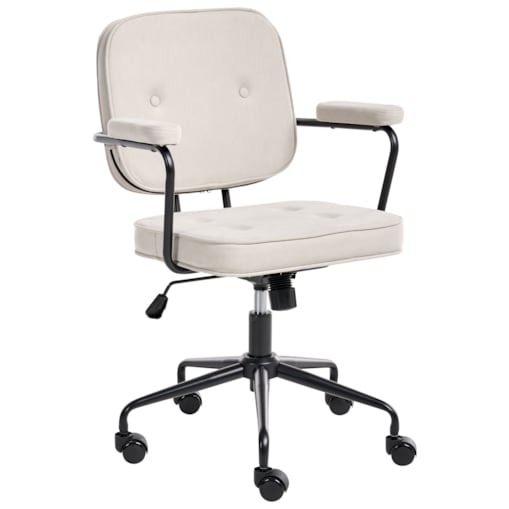 Krzesło obrotowe PAWNEE Welur Jasnobeżowy