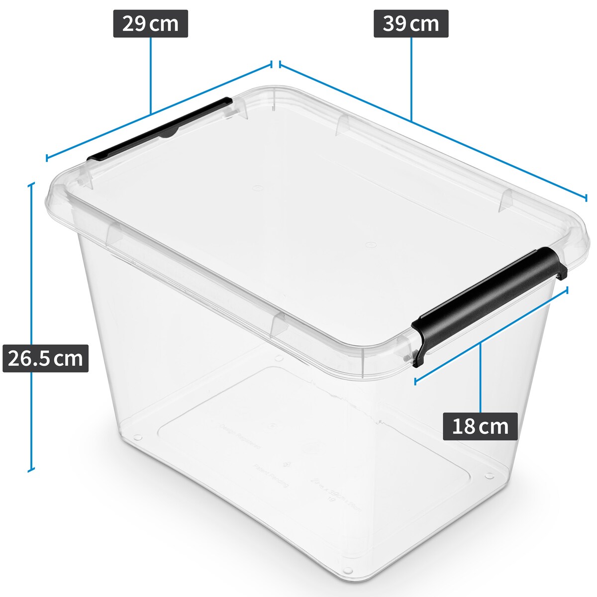 Pojemnik Plastikowy Pudełko Z Pokrywą Do Przechowywania Box Organizer 19L