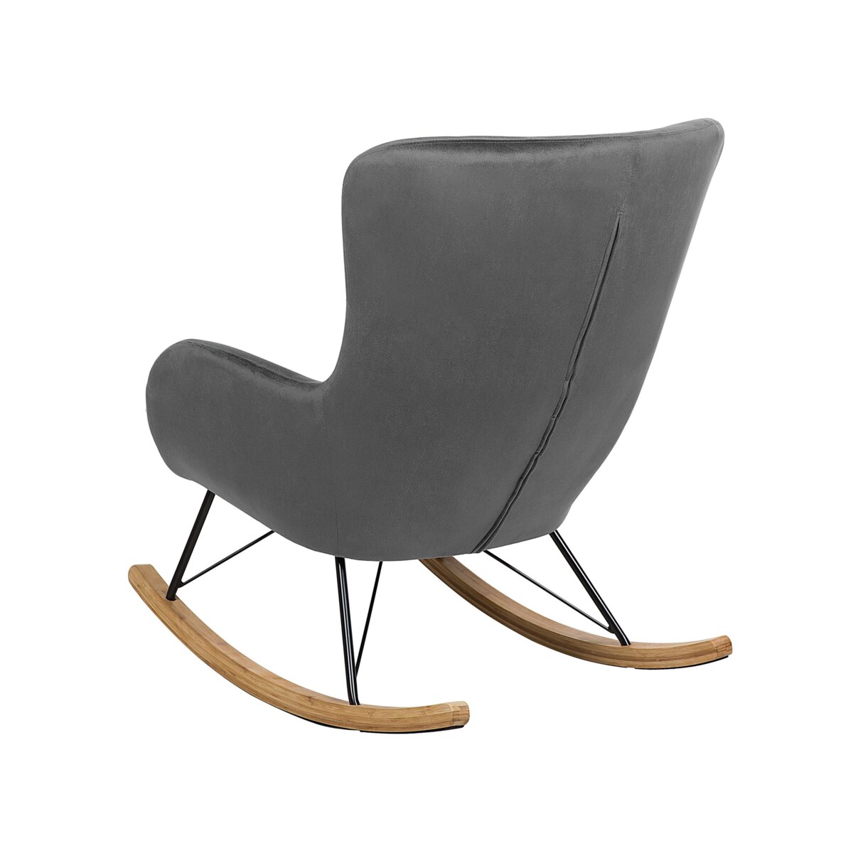 Fotel bujany welurowy ciemnoszary ELLAN