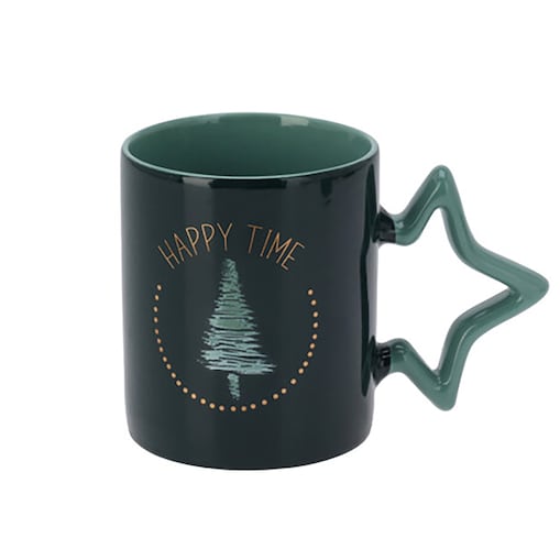 Kubek Z Uchem Świąteczny 380 Ml Porcelanowy Zimowy Świąteczny