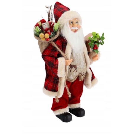 ŚWIĘTY MIKOŁAJ świąteczny figurka DUŻY skandynawsk