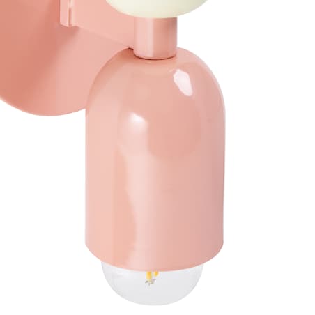 Zestaw 2 lamp ściennych TOPI Pastelowy róż Metal