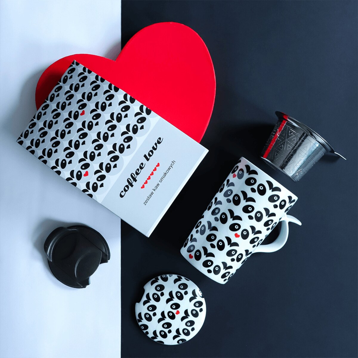 Coffee love zestaw kaw - prezent upominek dla zakochanych z kawą aromatyzowana smakową 10x10g walentynki 2024 dla niej niego dziewczyny chłopaka żony mężą