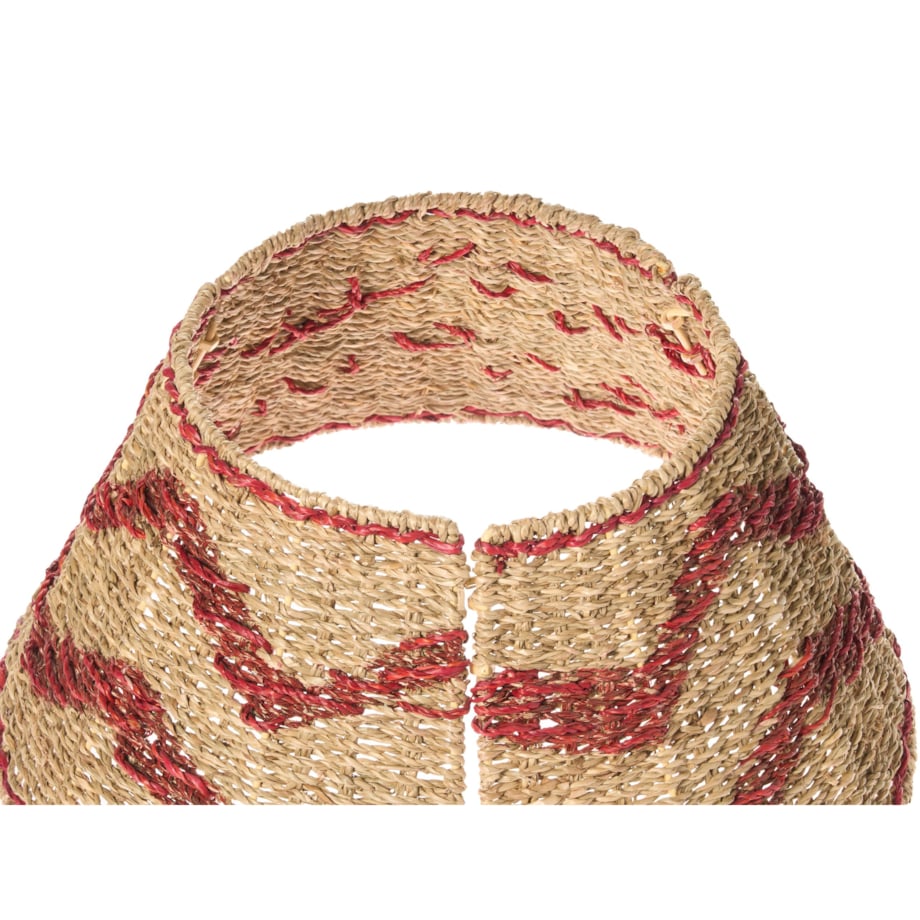 Osłonka pod choinkę HIVER Trawa morska Czerwony 43 cm