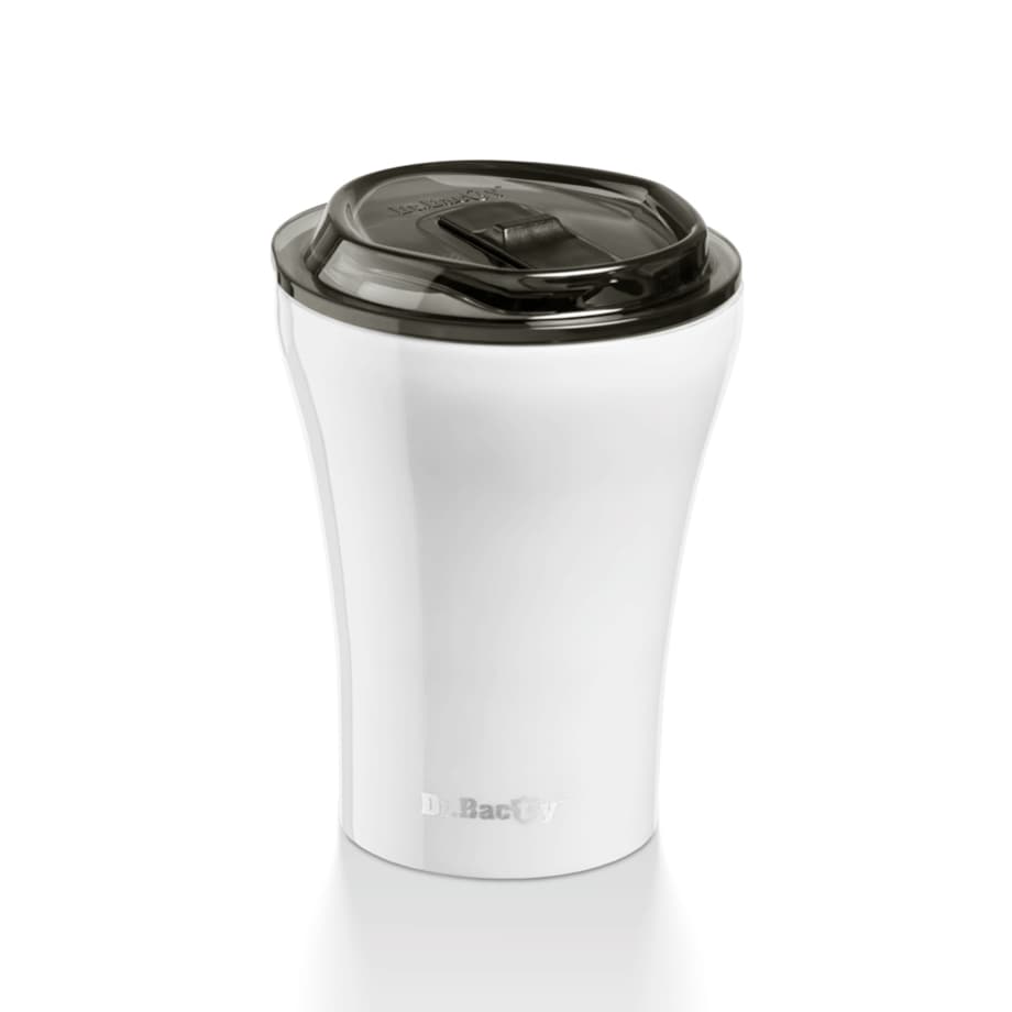 Kubek termiczny do kawy z powłoką ceramiczną Dr.Bacty Apollo - 227 ml - biały