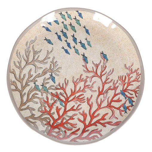 Zestaw 2 talerzy obiadowych z melaminy Sea Life - 27 cm