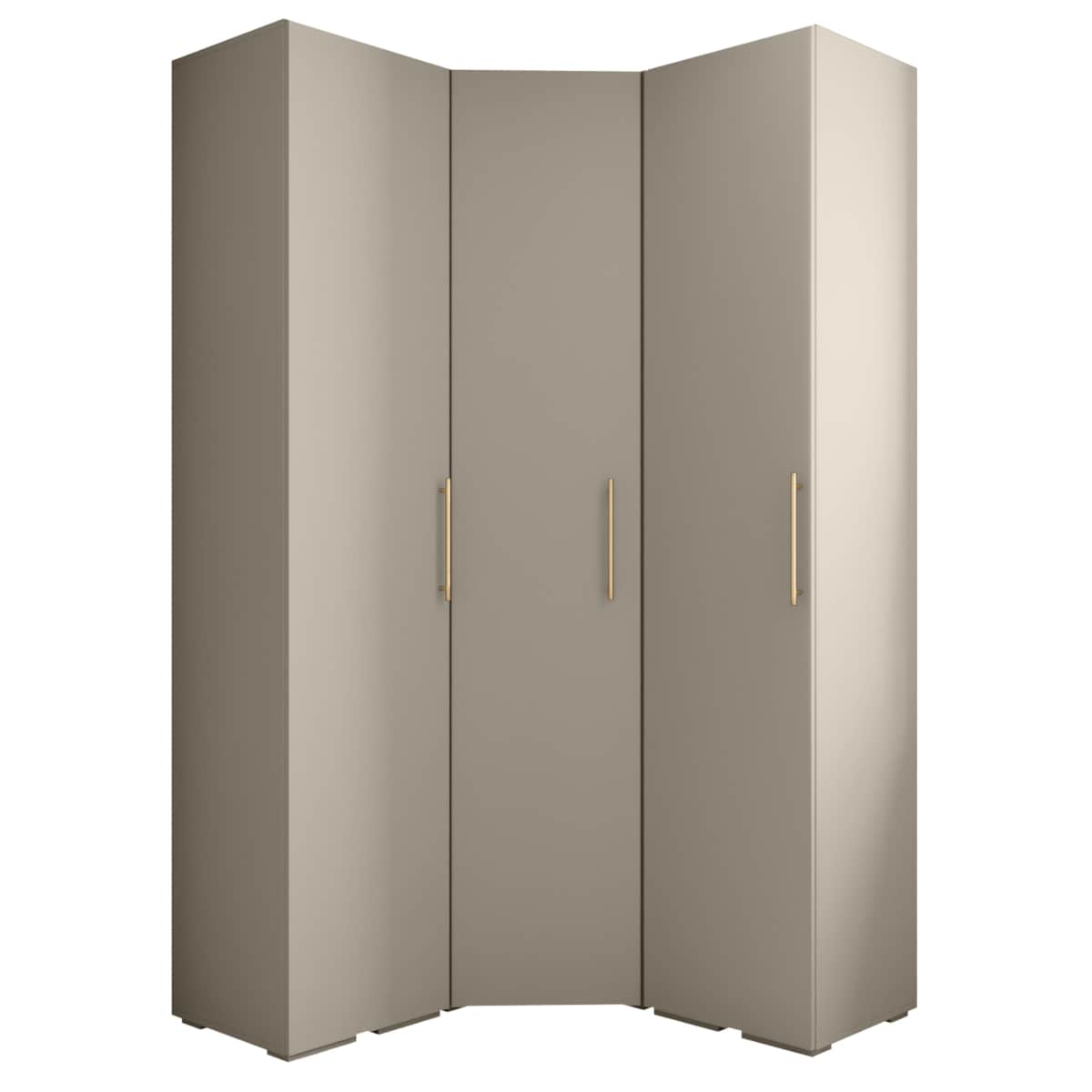 Garderoba wysoka do przedpokoju INOVA 3 Z4 kaszmir+złoty