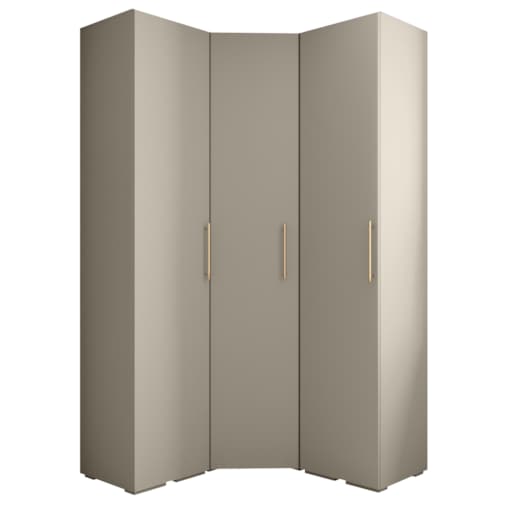 Garderoba wysoka do przedpokoju INOVA 3 Z4 kaszmir+złoty