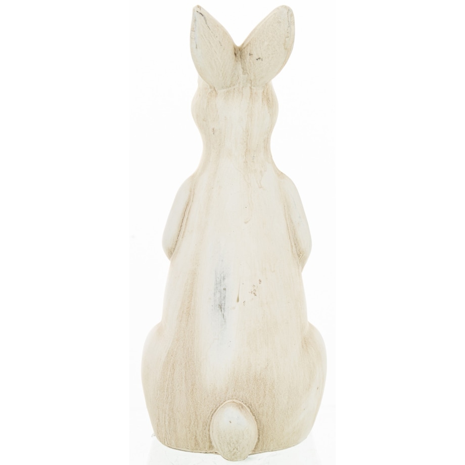 Dekoracja - beżowa ceramiczna figurka królika 24x10x10 cm small