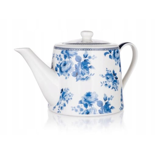 IMBRYK CERAMIKA DZBANEK 1 L na kawę herbatę prezenty upominek blue KWIATY