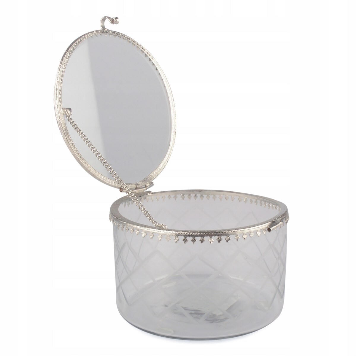 POJEMNIK na drobiazgi SZKLANY retro vintage 13cm