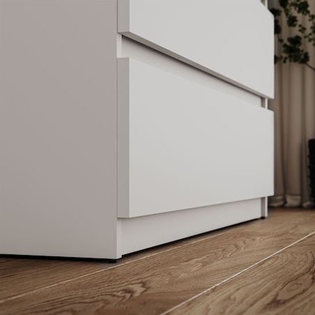 Dwudrzwiowa szafa HANA SS-90 z lustrem, biała