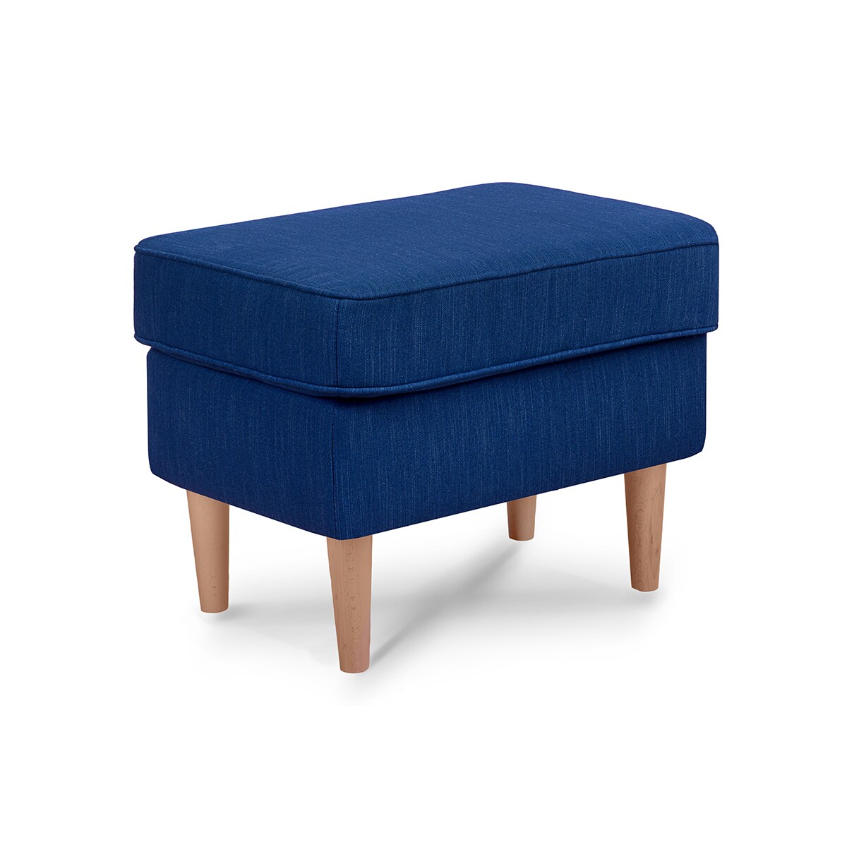 KONSIMO STRALIS Fotel + puf, kolor ciemny niebieski