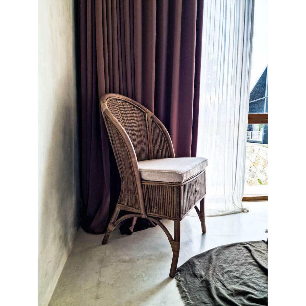 FOTEL RATTANOWY TEGAL LEVI CIEMNY